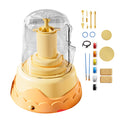 Diy Kids Pottery Wheel Kit With Clay Electric Turntable Hand-Painted Drawing Pottery Machine DIY Craft Kid Early Learning Toys
