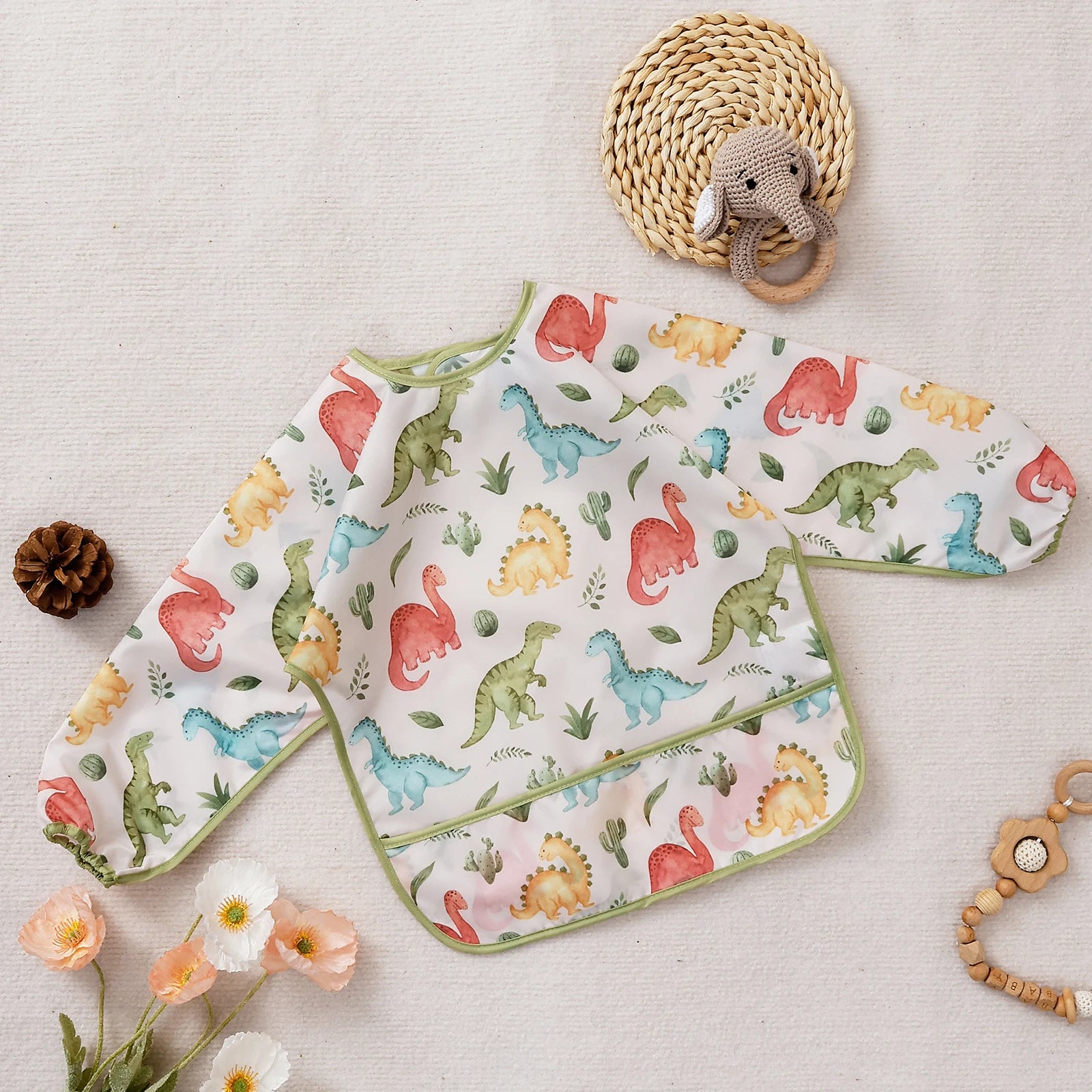 Long Sleeve Waterproof Feeding Bib