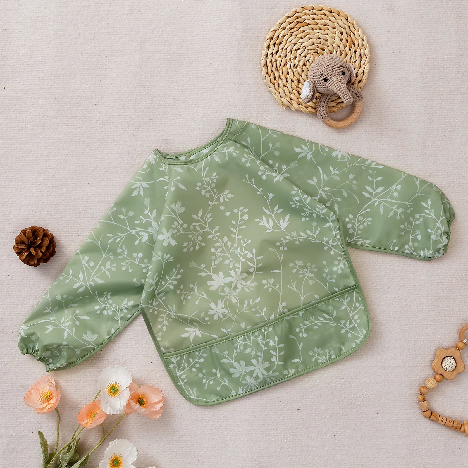 Long Sleeve Waterproof Feeding Bib