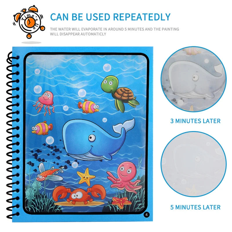 Reusable Magic Water Drawing Book