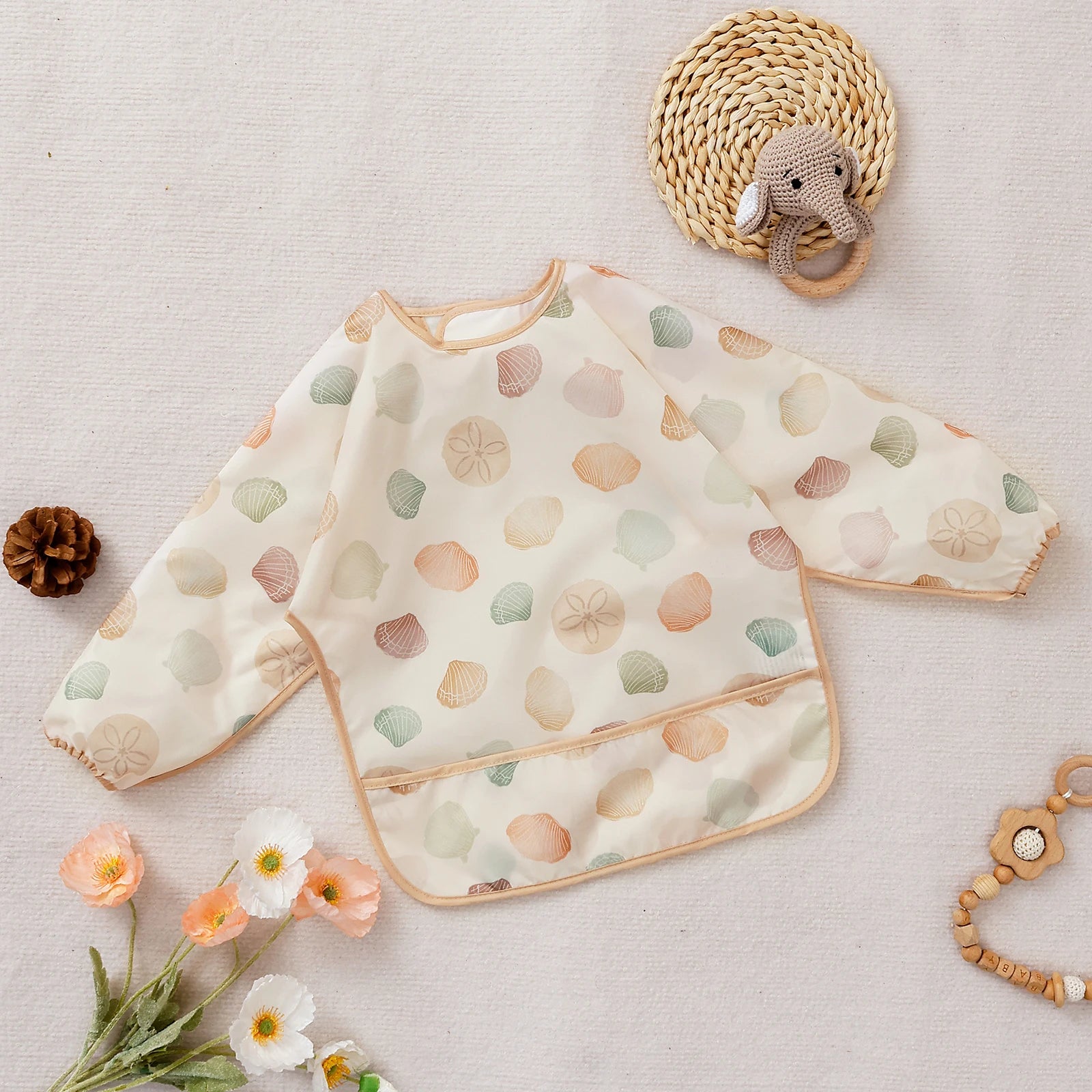 Long Sleeve Waterproof Feeding Bib