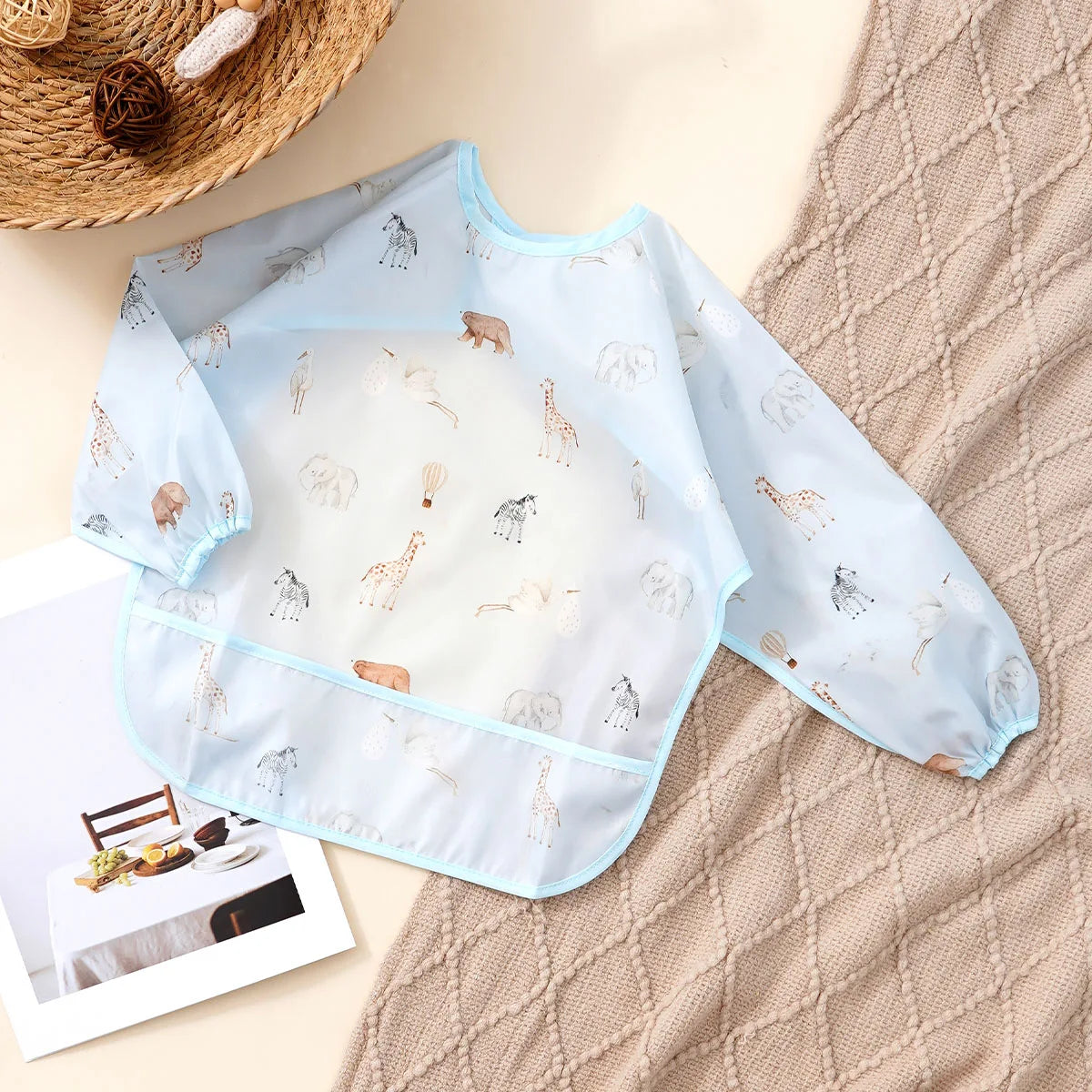 Long Sleeve Waterproof Feeding Bib