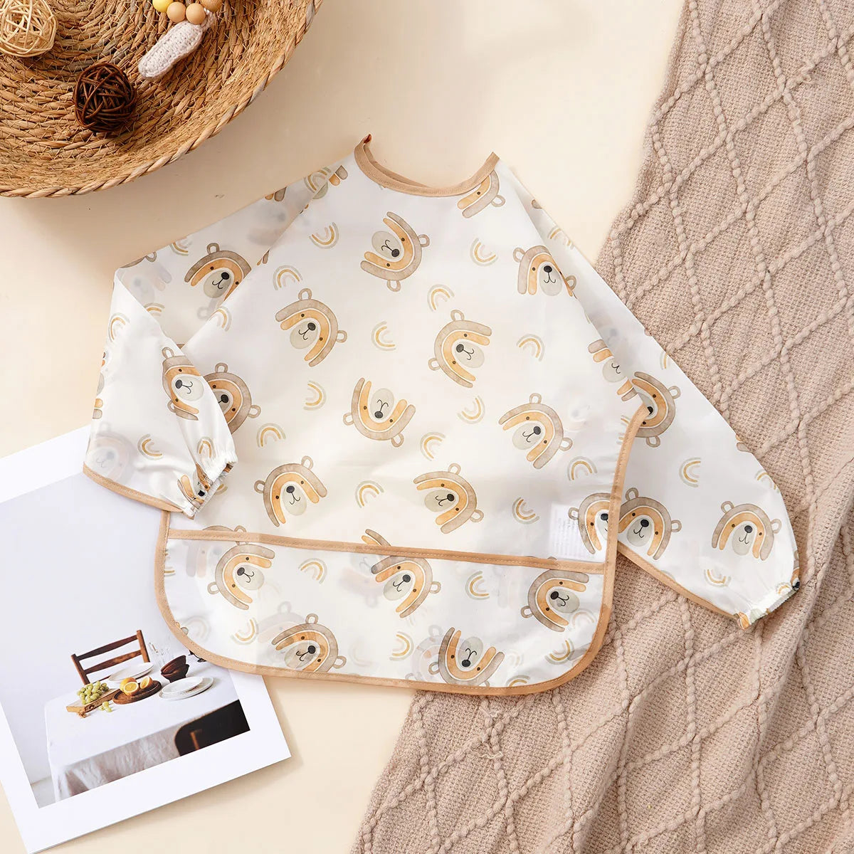 Long Sleeve Waterproof Feeding Bib