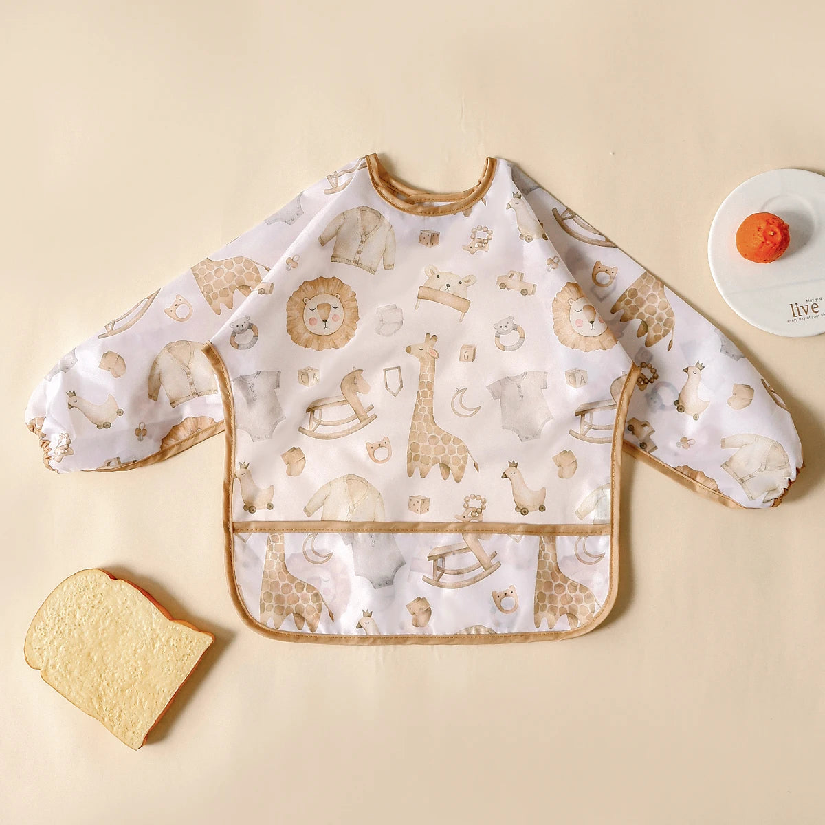 Long Sleeve Waterproof Feeding Bib