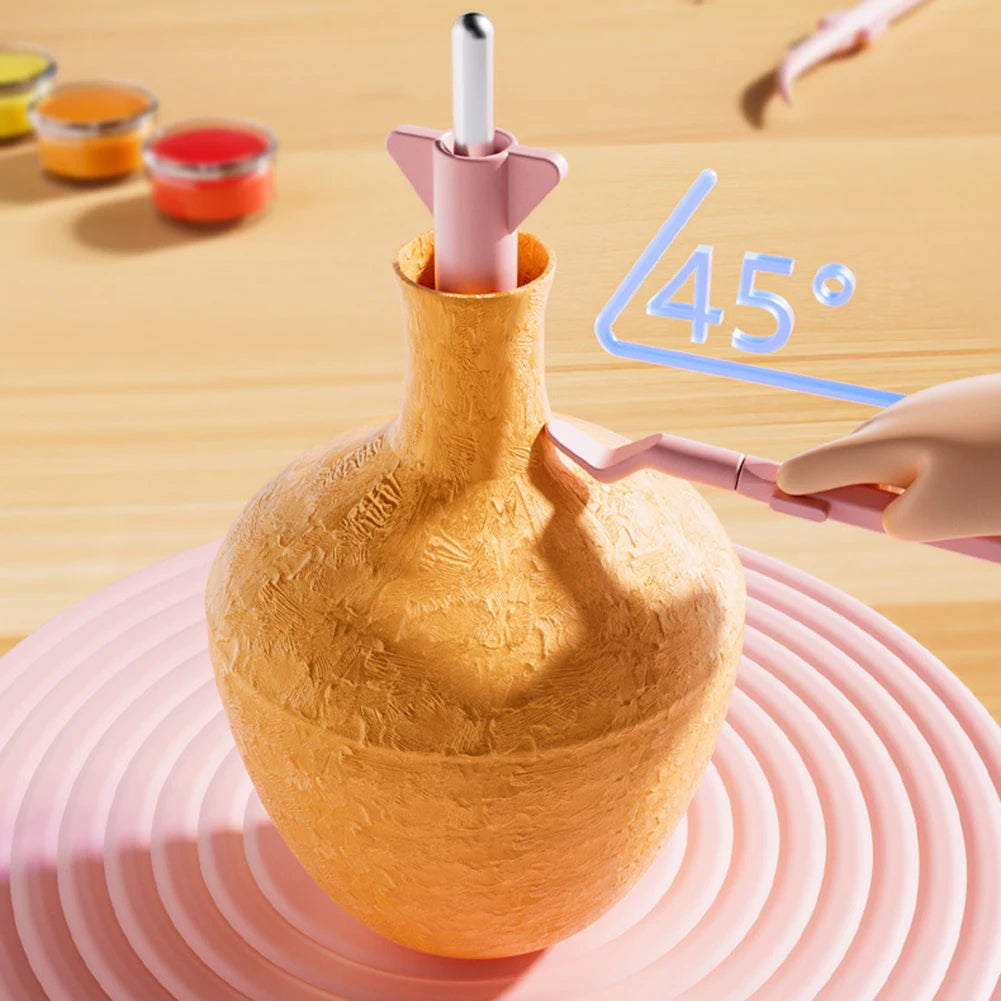 Diy Kids Pottery Wheel Kit With Clay Electric Turntable Hand-Painted Drawing Pottery Machine DIY Craft Kid Early Learning Toys