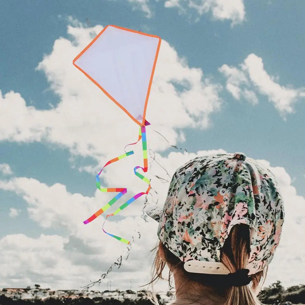 5 set Kids Diy Kite Making Kit Blank Kites For Hand Paint Craft Outdoor Toys With 30M Line Board Kite Accessories Butterfly