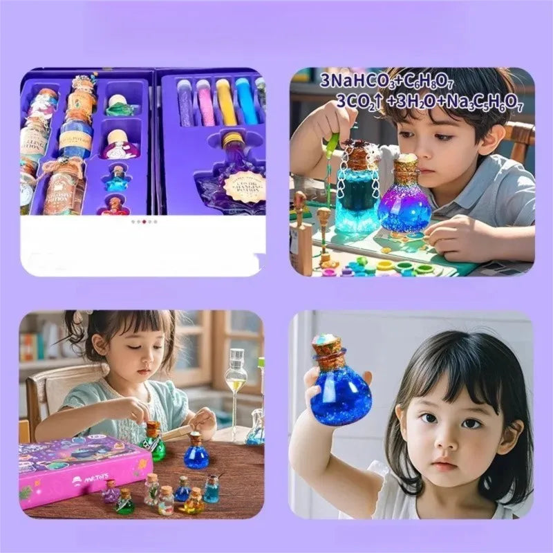 Kids DIY Magician Potion Kit Wizard Science Experiment Creative Craft Toy Christmas Birthday Halloween Gift