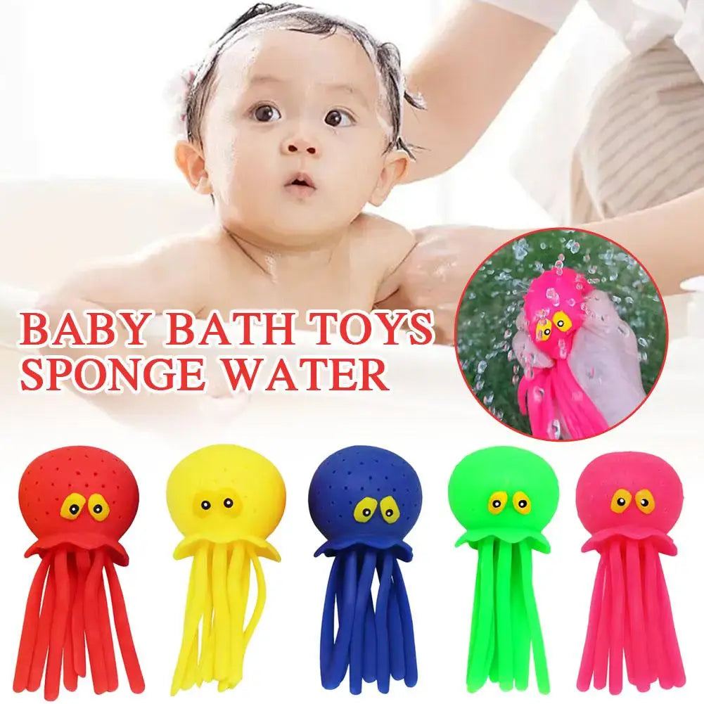 Octopus Sponge Baby Bath Toy