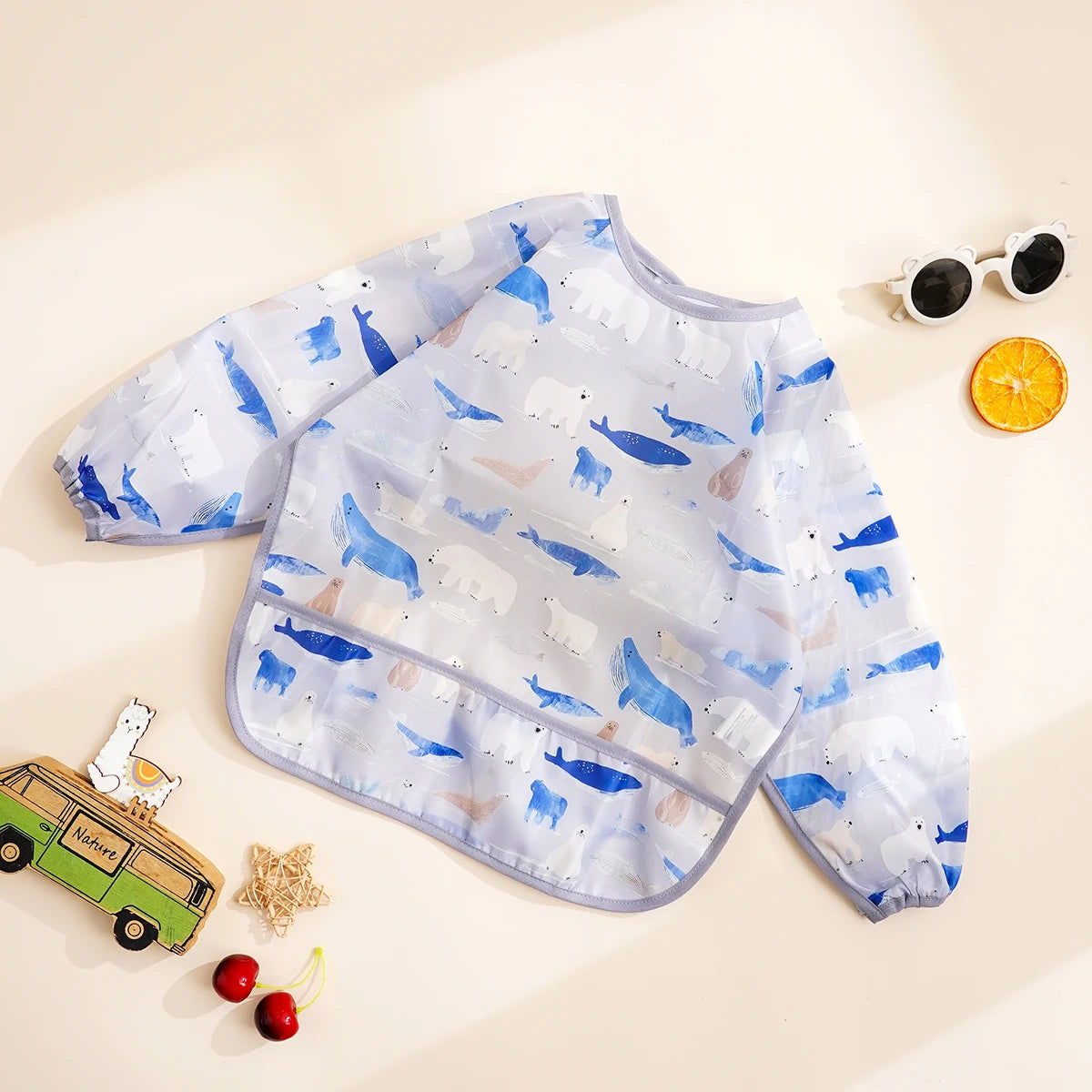 Long Sleeve Waterproof Feeding Bib