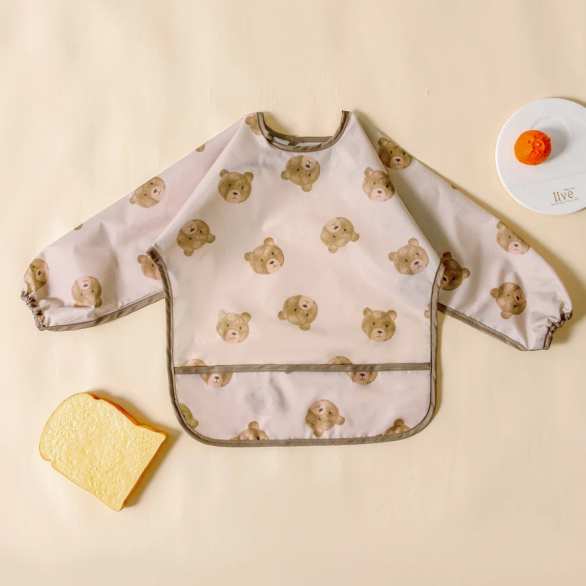 Long Sleeve Waterproof Feeding Bib
