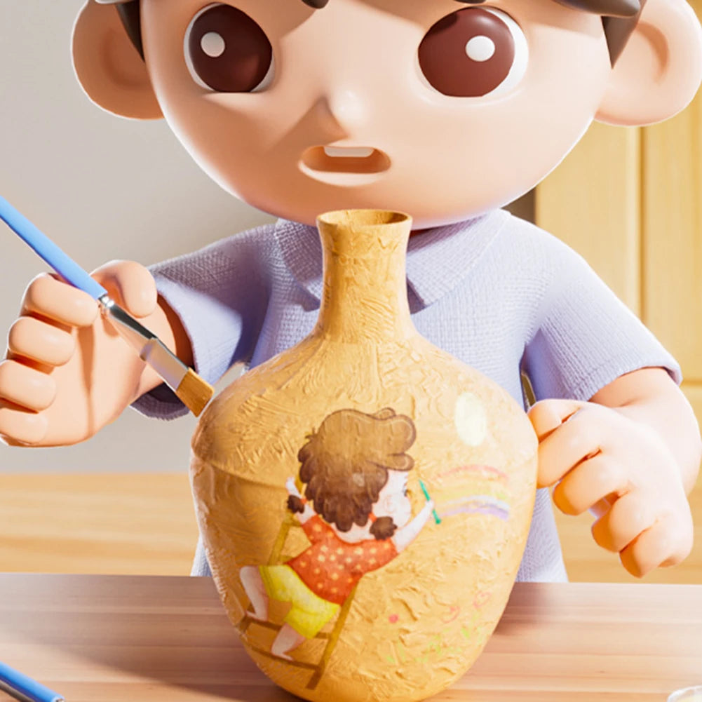 Diy Kids Pottery Wheel Kit With Clay Electric Turntable Hand-Painted Drawing Pottery Machine DIY Craft Kid Early Learning Toys