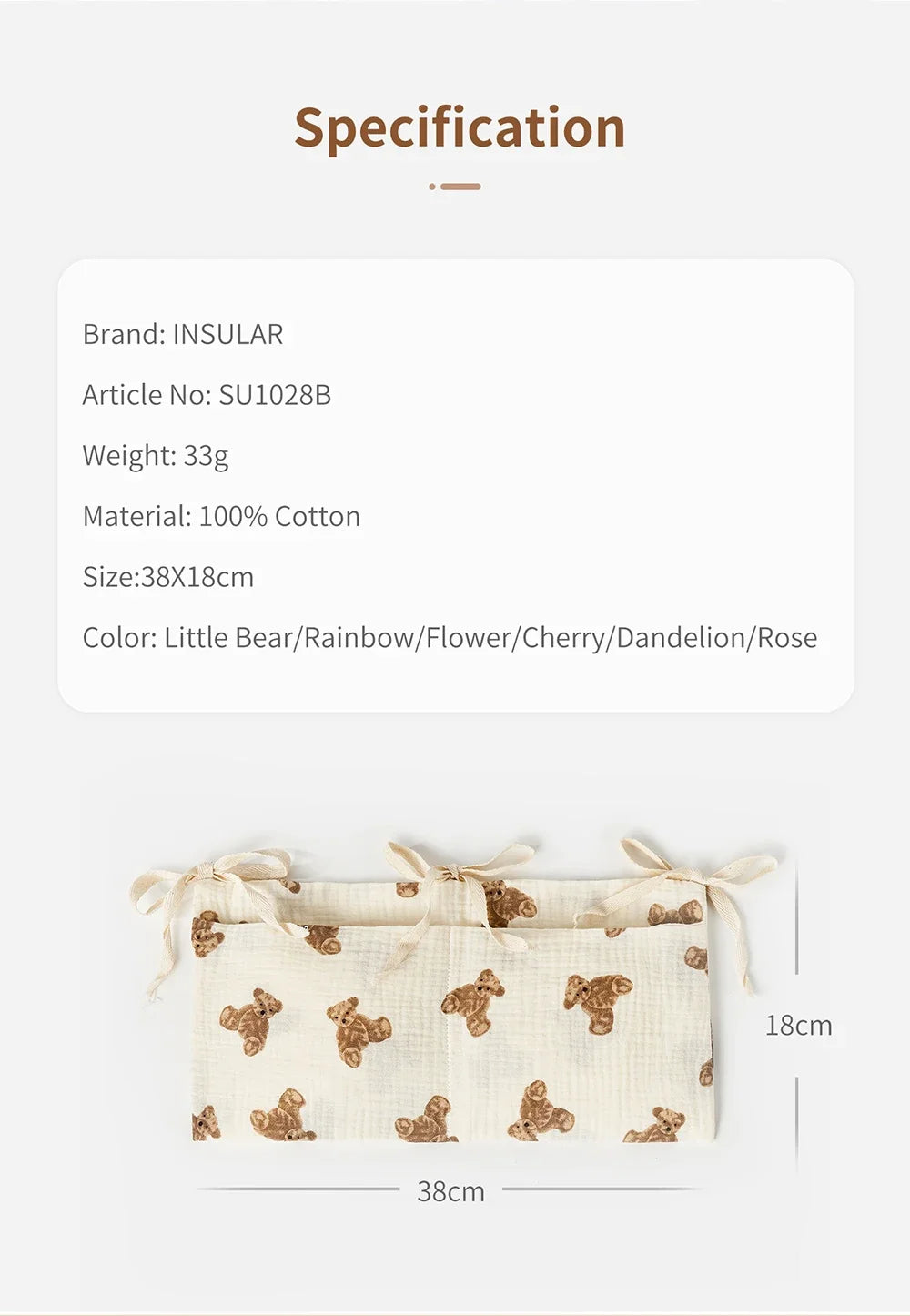 Cot-Side Baby Essentials Organiser