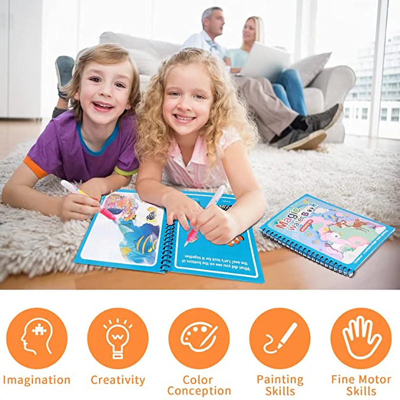 Reusable Magic Water Drawing Book