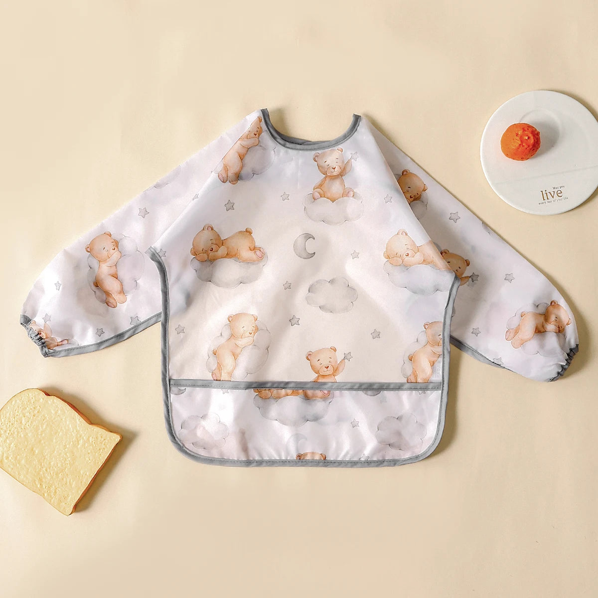Long Sleeve Waterproof Feeding Bib