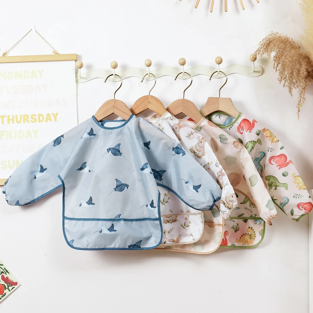 Long Sleeve Waterproof Feeding Bib