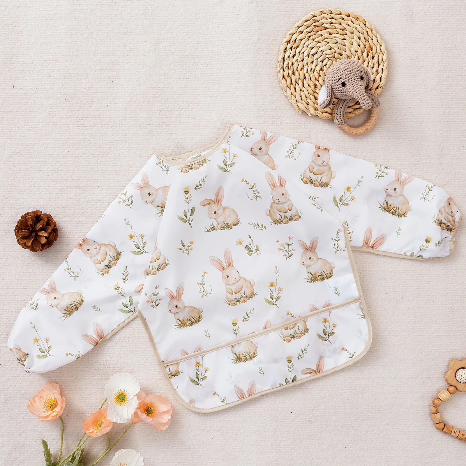 Long Sleeve Waterproof Feeding Bib
