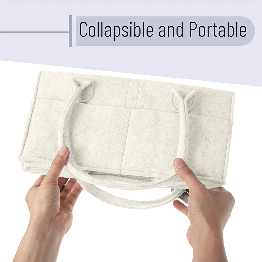Felt Baby Nappy Caddy Organiser