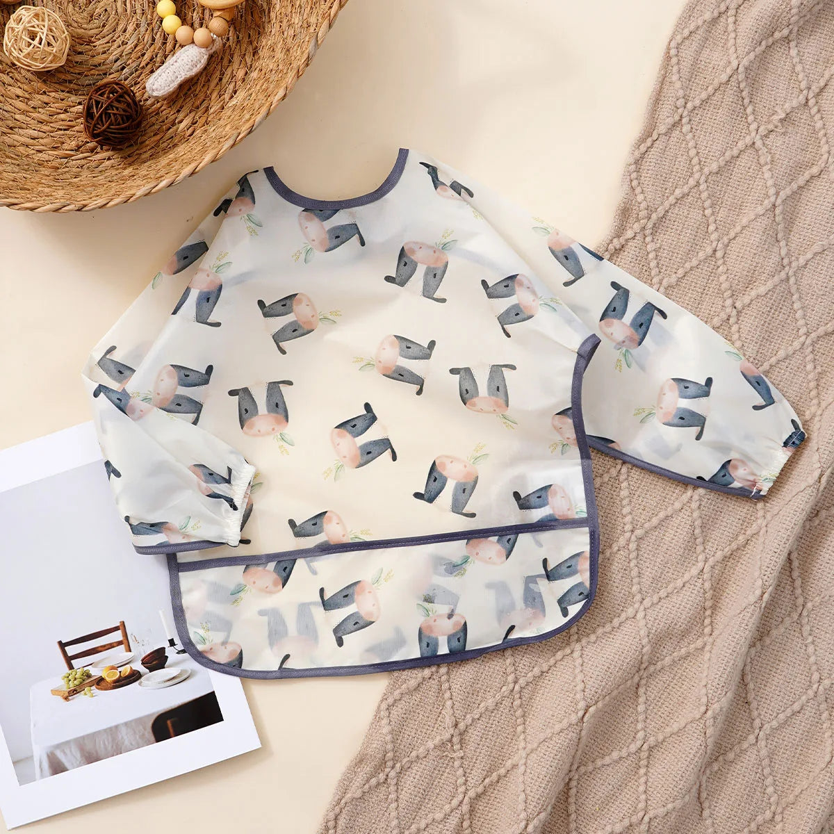 Long Sleeve Waterproof Feeding Bib