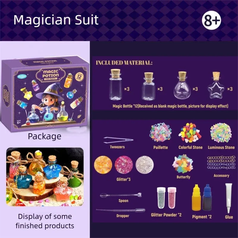 Kids DIY Magician Potion Kit Wizard Science Experiment Creative Craft Toy Christmas Birthday Halloween Gift