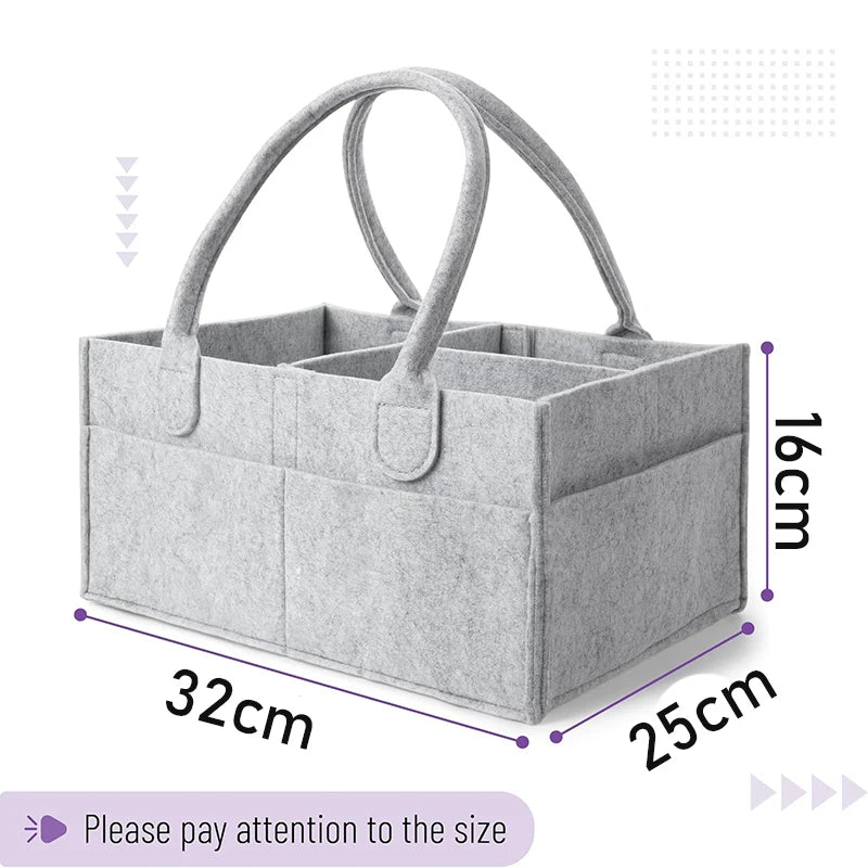 Felt Baby Nappy Caddy Organiser